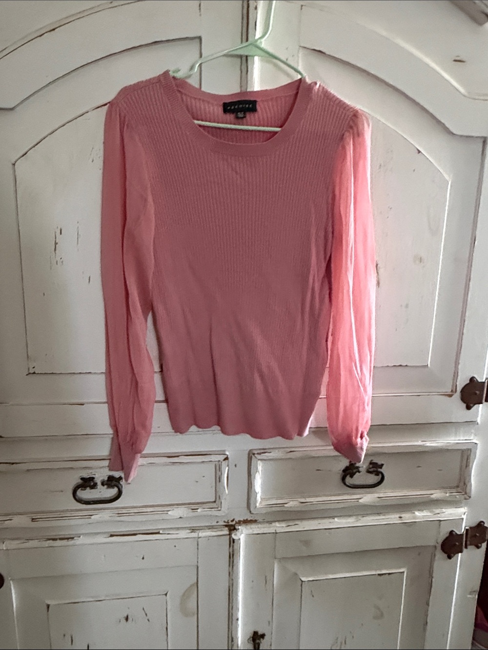 Premise Soft Pink Ribbed Long Sleeve Tee